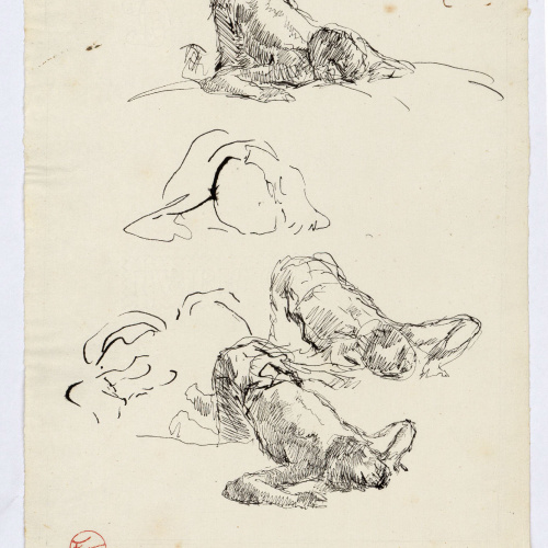 image for: Marià Fortuny - Estudi per al quadre «L&#039;escorxador de Portici» - Cap a 1874