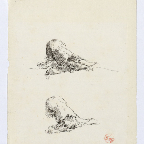 image for: Marià Fortuny - Estudi per al quadre «L&#039;escorxador de Portici» - Cap a 1874