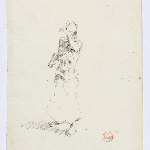 image for: Marià Fortuny - Estudi per al quadre «L&#039;escorxador de Portici» - Cap a 1874