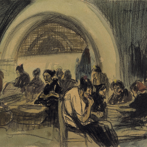 image for: Ricard Canals - Interior de la Reial Fàbrica de Tabacs de Sevilla - Cap a 1920
