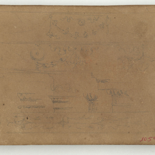 image for: Marià Fortuny - Capitells (anvers) / Figures masculines (revers) - Cap a 1863-1869