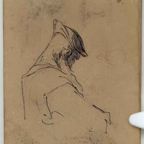 image for: Marià Fortuny - Bust de figura masculina (anvers) / Cavallet (revers) - Cap a 1866-1872