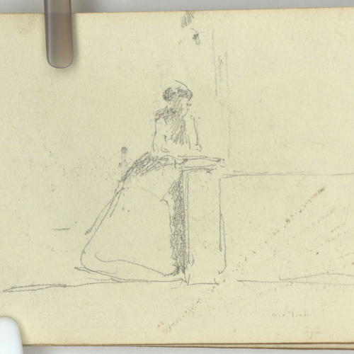 image for: Marià Fortuny - Cavall (anvers) / Figura femenina (revers) - Cap a 1866-1872 [1]