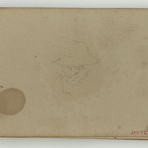 image for: Marià Fortuny - Retrat masculí (anvers) / Paisatge (revers) - Cap a 1866-1872