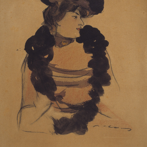 image for: Ramon Casas - Bust de dona - Cap a 1899