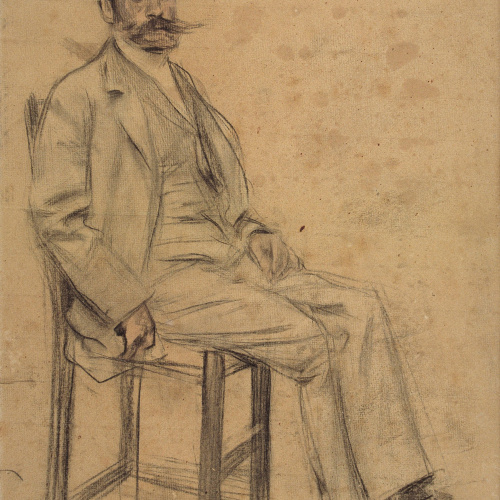 image for: Ramon Casas - Retrat de Francesc Masriera - Cap a 1897-1899