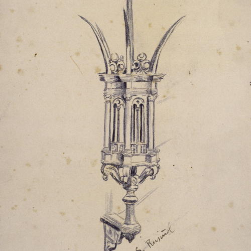 image for: Santiago Rusiñol - Còpia d&#039;una llanterna de ferro forjat de Nicolas Grosso - 1894