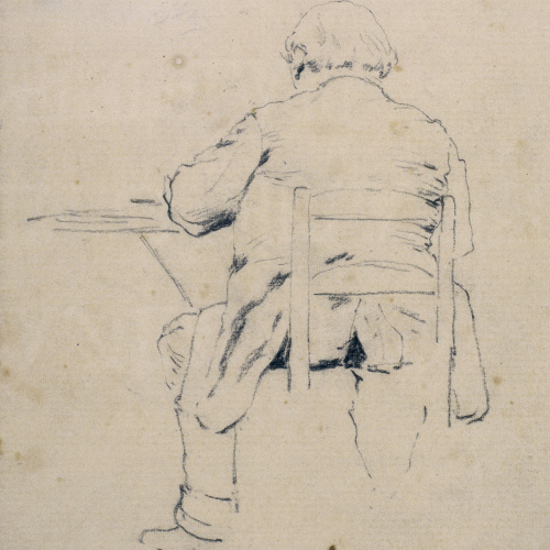 image for: Santiago Rusiñol - Home assegut i d&#039;esquena - Cap a 1880-1885