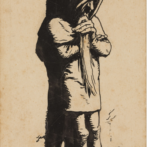 image for: Apel·les Mestres - Gnom pensarós. Il·lustració per al poema «Liliana» d&#039;Apel·les Mestres - Cap a 1907