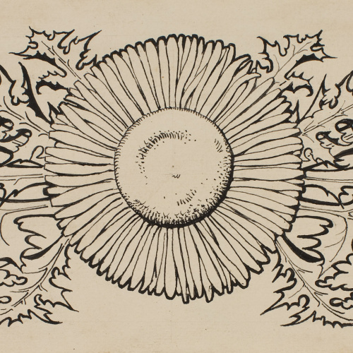 image for: Apel·les Mestres - Flor i fulles. Capçalera de pàgina per al poema «Liliana» d&#039;Apel·les Mestres - 1902