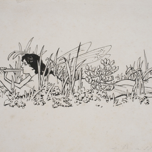 image for: Apel·les Mestres - Sílfide. Capçalera de pàgina per al poema «Liliana» d&#039;Apel·les Mestres - 1904