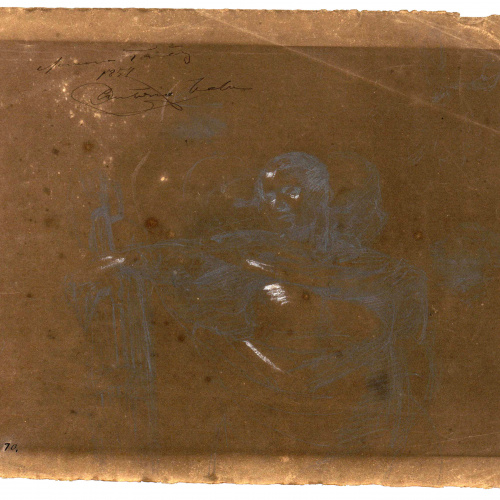 image for: Marià Fortuny - Soldat romà (anvers) / Nu masculí (revers) - Cap a 1856-1858