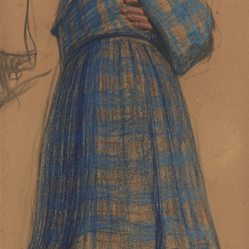 image for: Joan Llimona - Estudi de nena - Cap a 1904