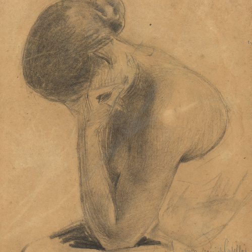 image for: Joan Llimona - Estudi de figura - Cap a 1902