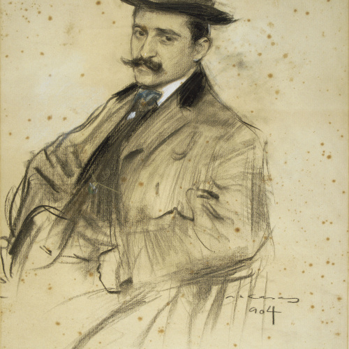 image for: Ramon Casas - Retrat d&#039;Oleguer Junyent - 1904