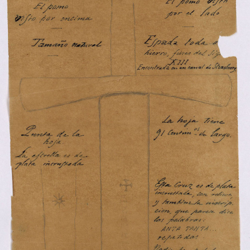 image for: Marià Fortuny - Espasa medieval procedent d&#039;Estrasburg - Cap a 1867-1872