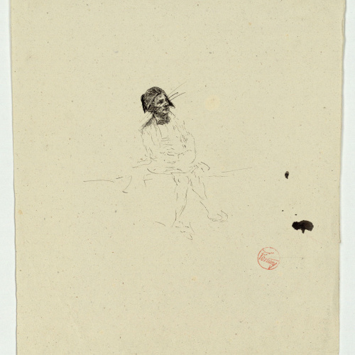 image for: Marià Fortuny - Esbós de figura amb bicorn - Cap a 1867-1872