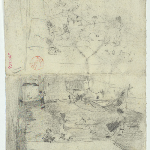 image for: Marià Fortuny - Composicions amb figures en un pati o un corral - Cap a 1870-1874