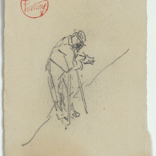 image for: Marià Fortuny - Esbós d&#039;home amb crosses - Cap a 1871