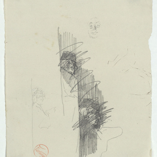 image for: Marià Fortuny - Caps masculins - Cap a 1863-1866