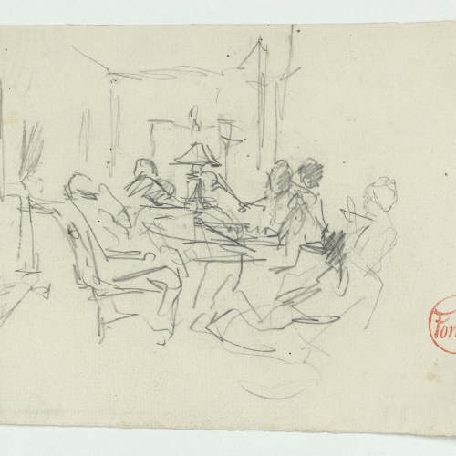 image for: Marià Fortuny - Figures al voltant d&#039;una taula - Cap a 1871