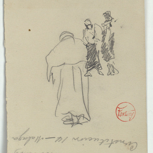 image for: Marià Fortuny - Croquis de figures (anvers) / Croquis de figures (revers) - Cap a 1871