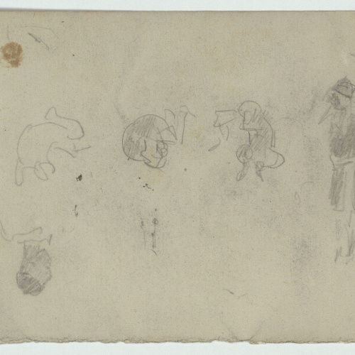 image for: Marià Fortuny - Croquis de figures (anvers) / Croquis de figures (revers) - Cap a 1871 [1]