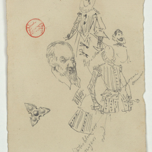 image for: Marià Fortuny - Caps i figures amb indumentària del segle XVI - Cap a 1867-1872