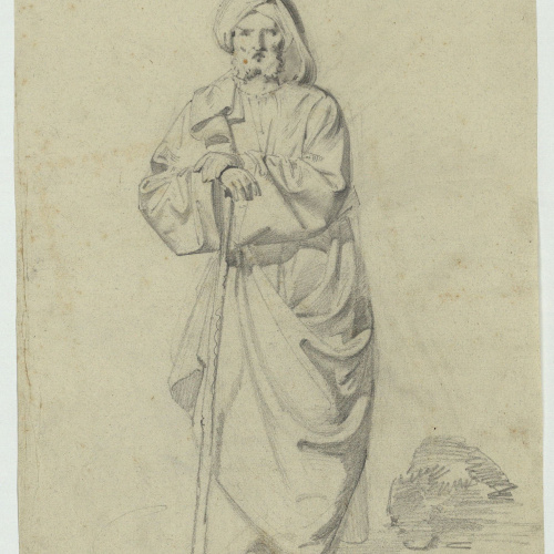 image for: Marià Fortuny - Estudi acadèmic de figura oriental - Cap a 1856-1858