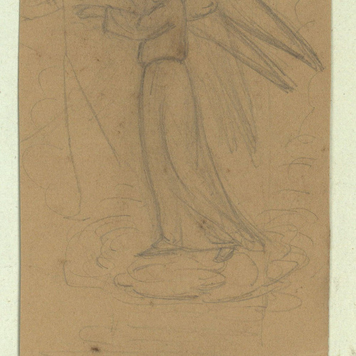 image for: Marià Fortuny - Àngel amb espasa - Cap a 1856-1858