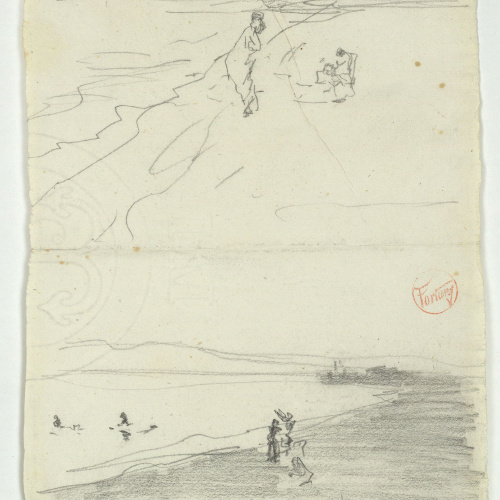 image for: Marià Fortuny - Figures a la platja - Cap a 1874