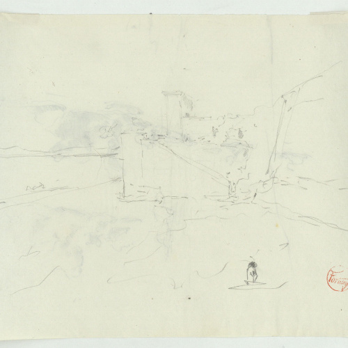 image for: Marià Fortuny - Estudi per al quadre «Platja de Portici» (anvers) / Estudi per al quadre «Platja de Portici» (revers) - Cap a 1874