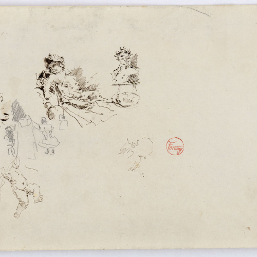 image for: Marià Fortuny - Estudi per al quadre «L&#039;elecció de la model» - Cap a 1868-1870