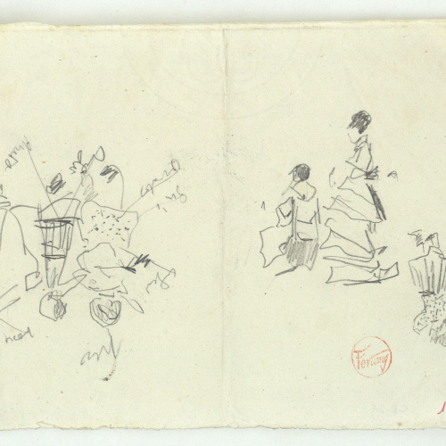 image for: Marià Fortuny - Croquis de figures - Cap a 1870-1874