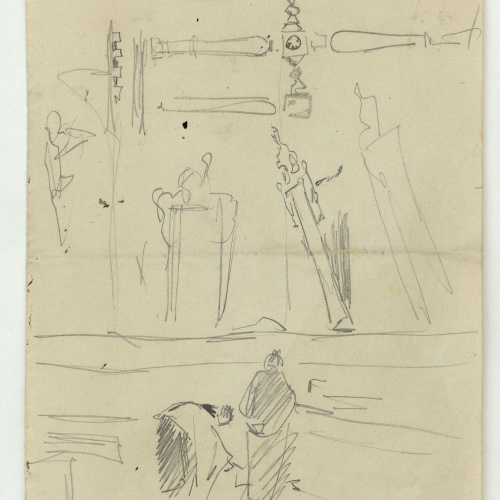 image for: Marià Fortuny - Esbós de figures i objectes - Cap a 1870-1872