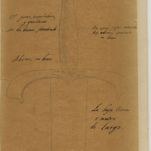 image for: Marià Fortuny - Calc del pom d&#039;una espasa d&#039;estil musulmà - Cap a 1867-1872