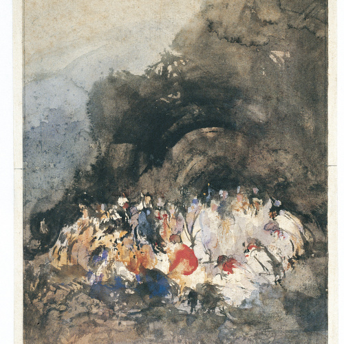 image for: Eugenio Lucas Velázquez - Grup de figures - Cap a 1860