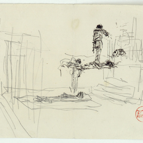 image for: Marià Fortuny - Esbós de figures - Cap a 1870-1874