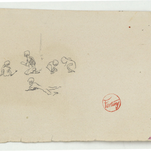 image for: Marià Fortuny - Esbós de nens - Cap a 1874