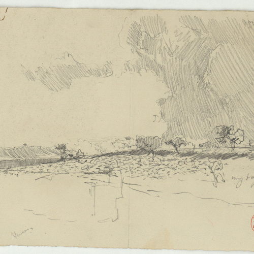 image for: Marià Fortuny - Paisatge marroquí [?] - Cap a1860-1862