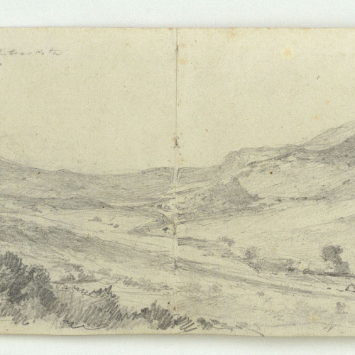 image for: Marià Fortuny - Valle en que se tuvo la grande entrevista (anvers) / Abrazadera de espingarda (revers) - Cap a 1860