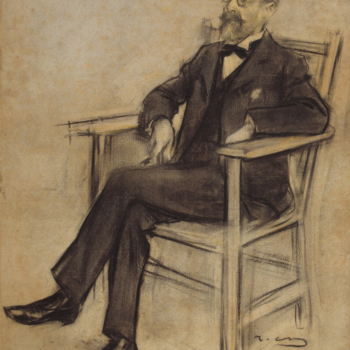 image for: Ramon Casas - Retrat d&#039;Eusebi Corominas - Cap a 1897-1899