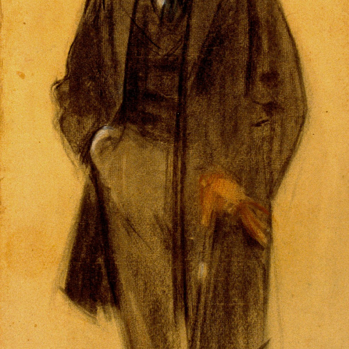 image for: Ramon Casas - Retrat de Pere Coll i Rataflutis - Cap a 1897-1898
