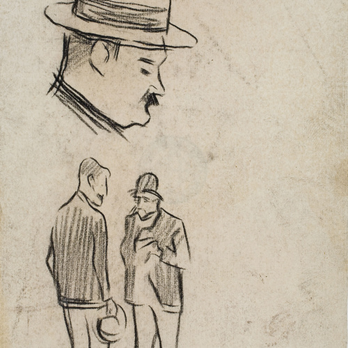 image for: Isidre Nonell - Apunt de figures - Cap a 1894