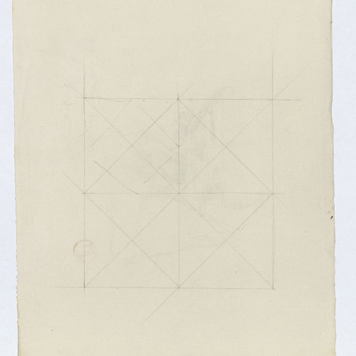 image for: Marià Fortuny - Casa de poble i figures (anvers) / Composició geomètrica (revers) - Cap a 1870-1872 [1]