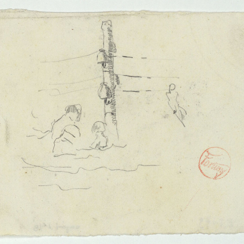 image for: Marià Fortuny - Estudi per al quadre «Platja de Portici» - Cap a 1874