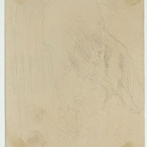 image for: Marià Fortuny - Retrat d&#039;un papa (anvers) / Croquis inconcret (revers) - Cap a 1863-1867 [1]