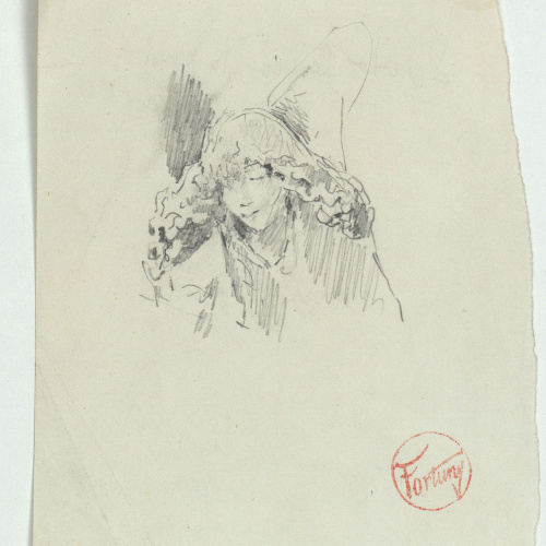 image for: Marià Fortuny - Bust d&#039;àngel (còpia d&#039;una escultura) - Cap a 1863-1867