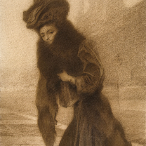image for: Manuel Feliu de Lemus - Estudi per a un retrat femení - 1907