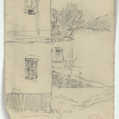 image for: Marià Fortuny - Detall de cases - Cap a 1870-1872